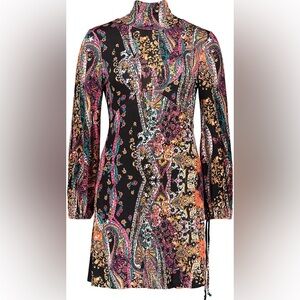 Free People All Dolled Up Multicolor Paisley Dress NWT